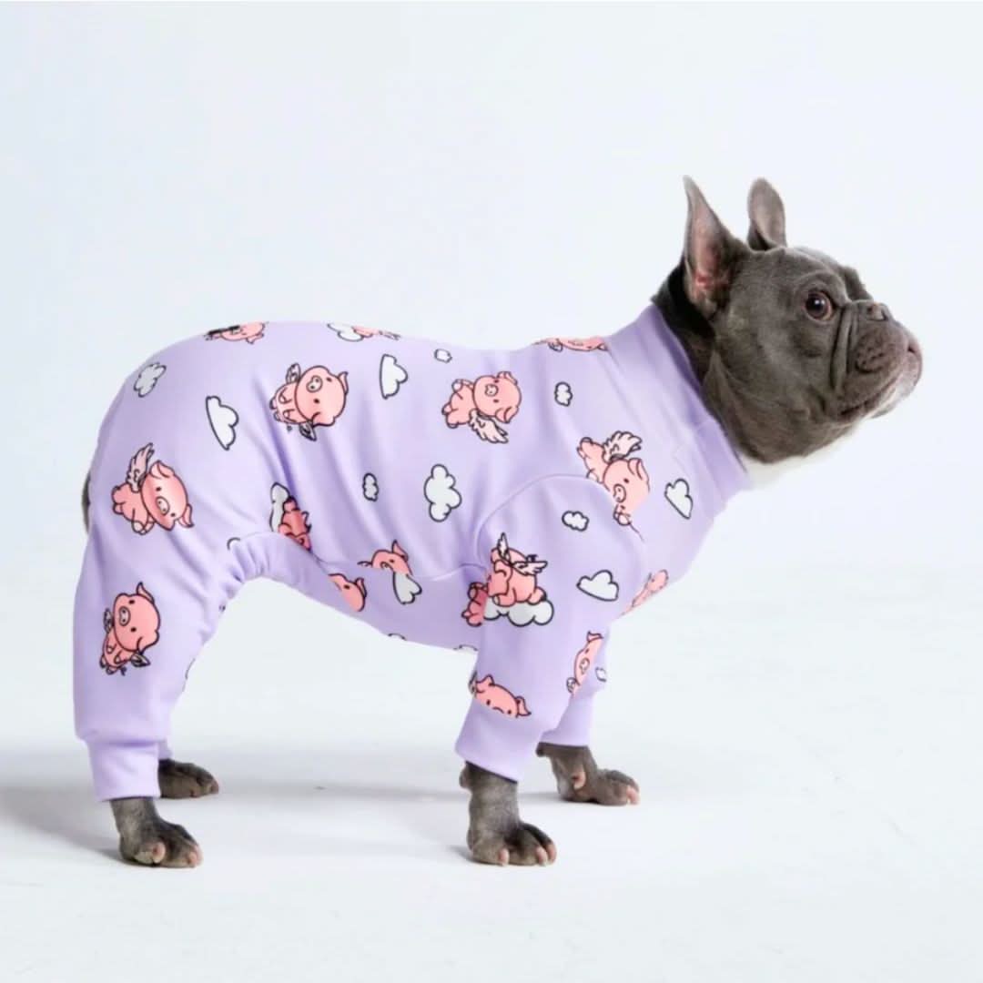 Human Pajama Top - When Pigs Fly - Purple - Image 3